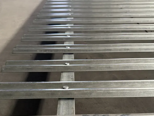 Detail display of Palisade fence panels