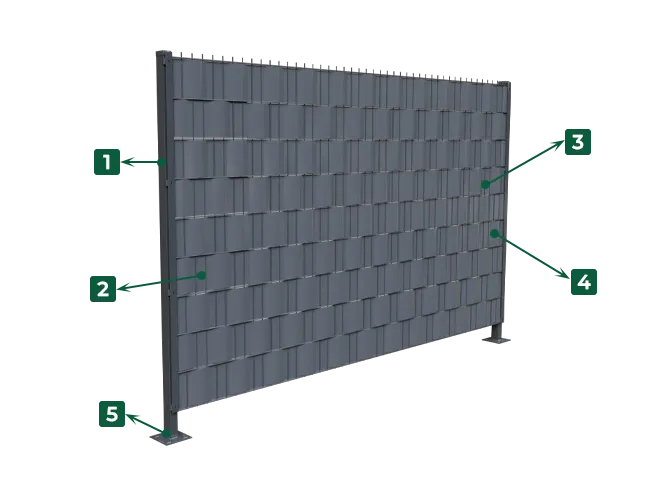 2D fences type privacy fence overview.