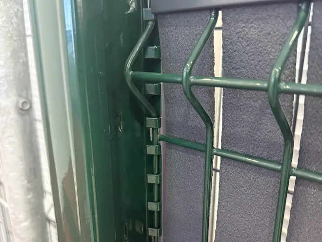 3D fences type privacy fence with WPC privacy slat.