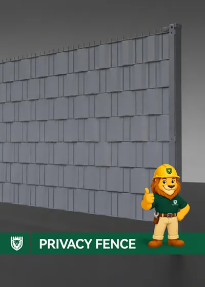 A data sheet cover of privacy fence.