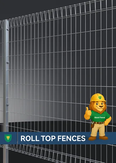 A data sheet cover of roll top fence.