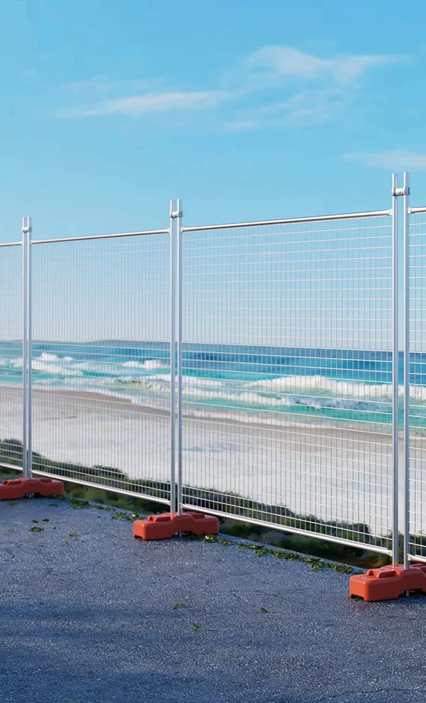 The Australia temporary fencing is placed on the construction site.