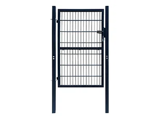A piece of welded mesh single fence gate.