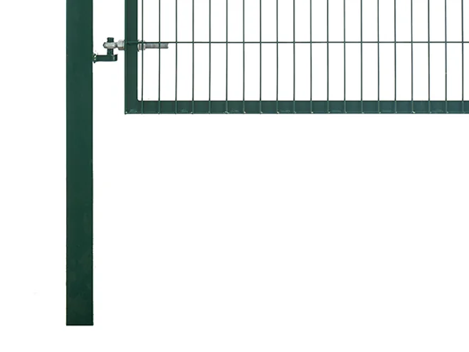 The detail of buried base of single fence gate.