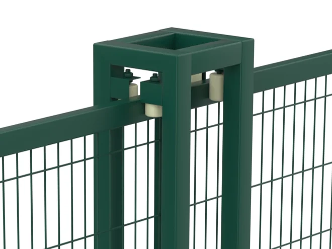 A detail structure of middle frame of weld mesh sliding gate.