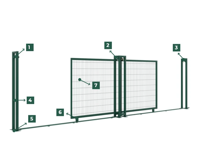 A structure overview of sliding gate.
