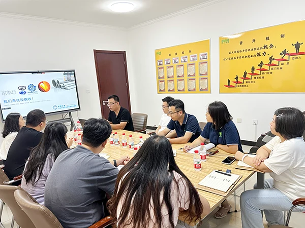 The marketing expert is introducing industry information at the meeting room.