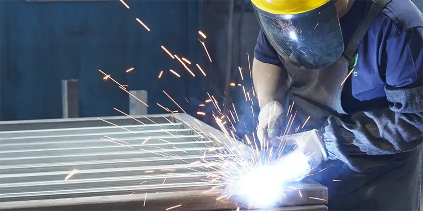 Three different production process including welding, arc welding and post production.