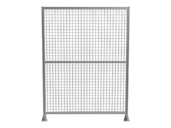 Workshop safety fence with all welded mesh panel.