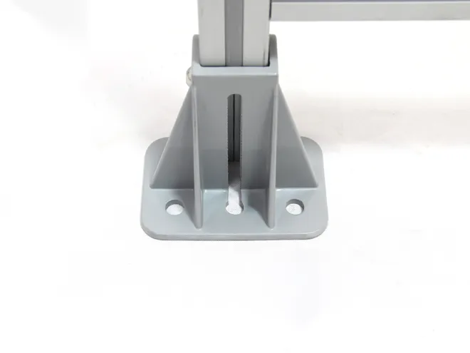 A base detail of workshop safety fence arc light panel aluminum alloy.