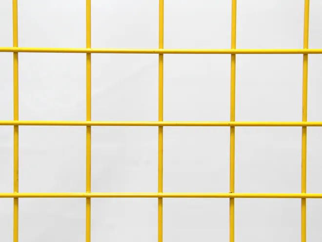 A mesh panel detail of workshop safety fence arc light panel aluminum alloy.