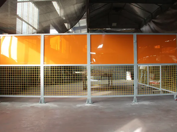 Workshop safety fence arc light panel aluminum alloy used as a workshop barrier.