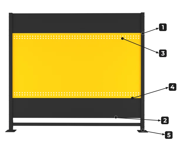 A overview image of workshop safety fence cultural guardrail.