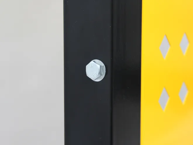 A screw fixing detail of workshop safety fence cultural guardrail.