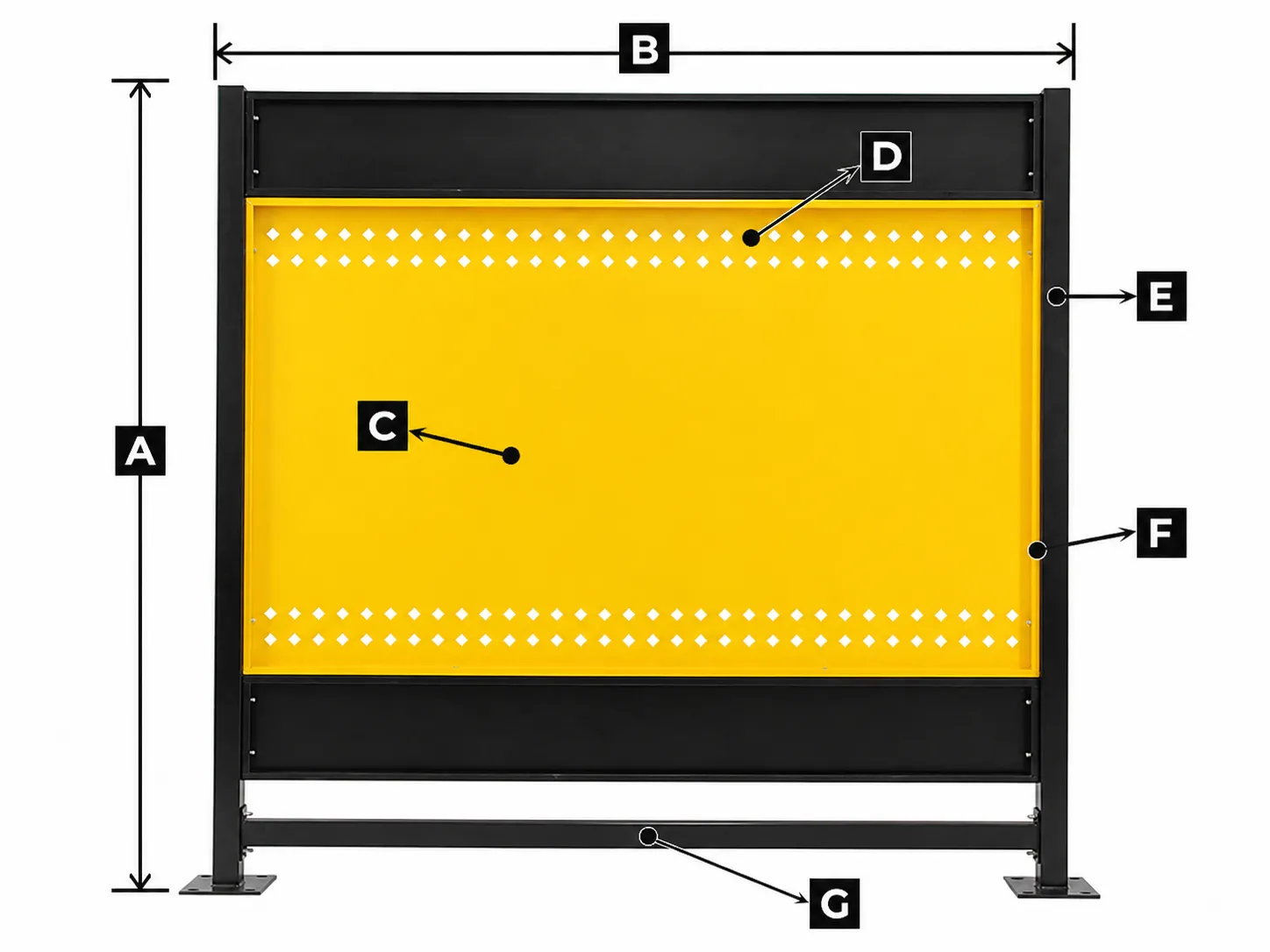 A structure drawing of workshop safety fence cultural guardrail.