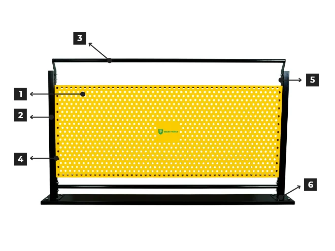 The overview structure of aisle type workshop safety fence.