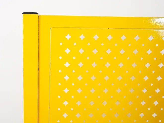 The detailed frame structure of all perforated workshop safety fence.