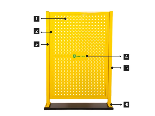 The overview structure of all perforated workshop safety fence.