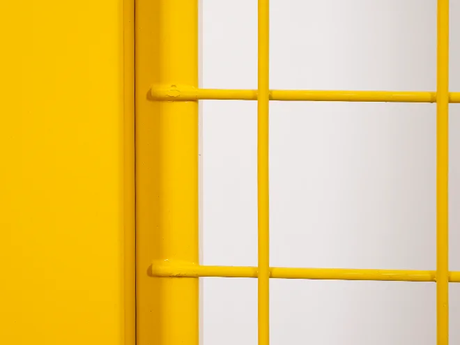 The detailed frame structure of all welded workshop safety fence.