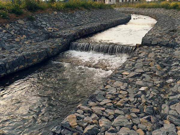 Woven Gabion used for river channel erosion control.