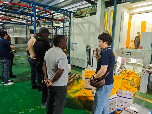 Zimbabwe client visits production workshop