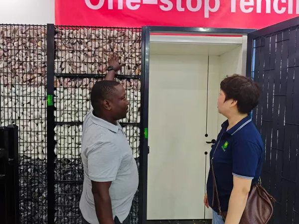 Zimbabwe client visits sample room